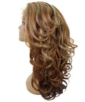 Kiara Auburn Brown Blend Middle parted Wavy Lace Wig
