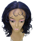 Kiara Blue and Black Blend Middle parted Wavy Lace Wig