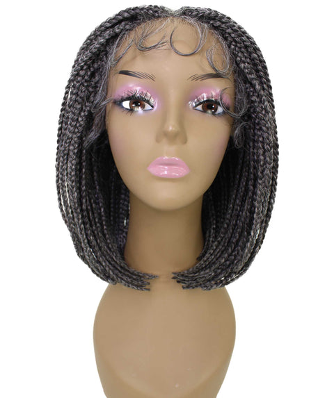 Tiara Charchol Grey Cornrow Braided Wig