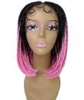 Tiara Dark Pink Ombre Braided Wig