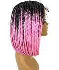 Tiara Dark Pink Ombre Braided Wig
