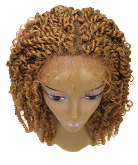 Tierra  Golden Blonde Twisted Braids Lace Wig