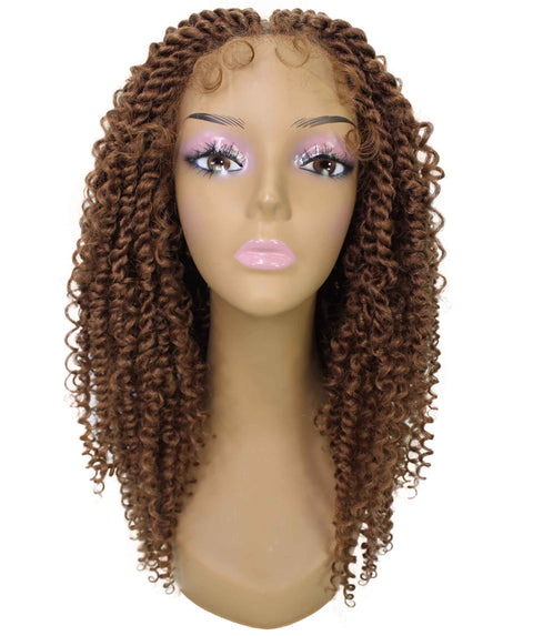 Tierra  Copper Blonde Twisted Braids Lace Wig