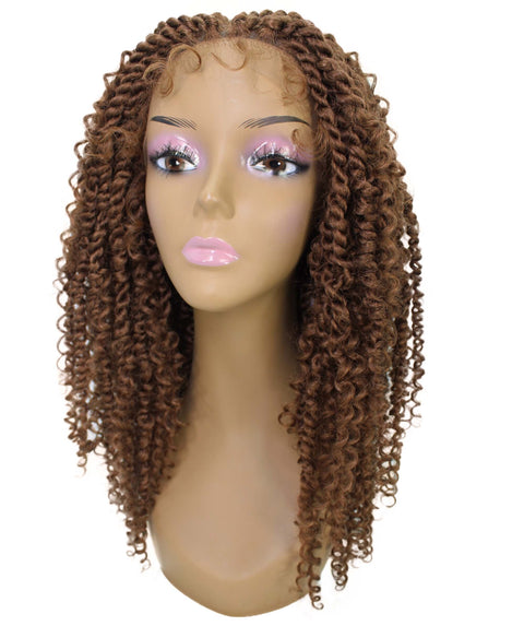 Tierra  Copper Blonde Twisted Braids Lace Wig