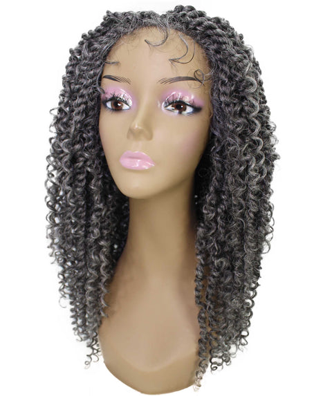 Tierra Charcoal Grey Twisted Braids Lace Wig