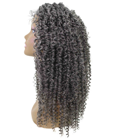 Tierra Charcoal Grey Twisted Braids Lace Wig