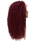 Tierra Burgundy Twisted Braids Lace Wig