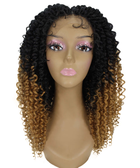 Kiara Honey Blonde Ombre Twisted Braids Lace Wig