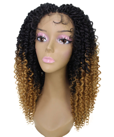 Kiara Honey Blonde Ombre Twisted Braids Lace Wig
