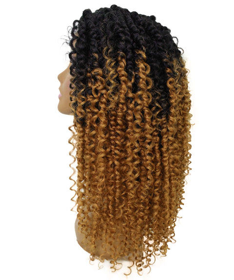 Kiara Honey Blonde Ombre Twisted Braids Lace Wig