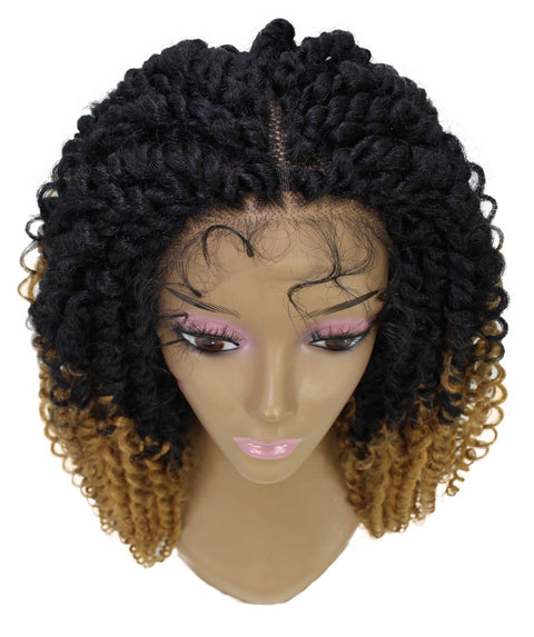 Kiara Honey Blonde Ombre Twisted Braids Lace Wig