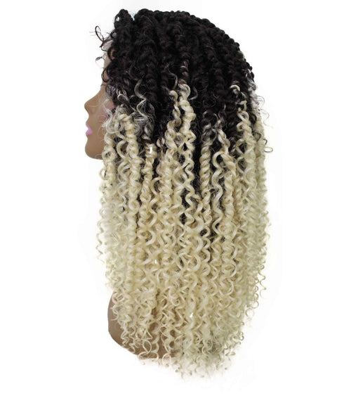 Tierra  Blonde Ombre Twisted Braids Lace Wig