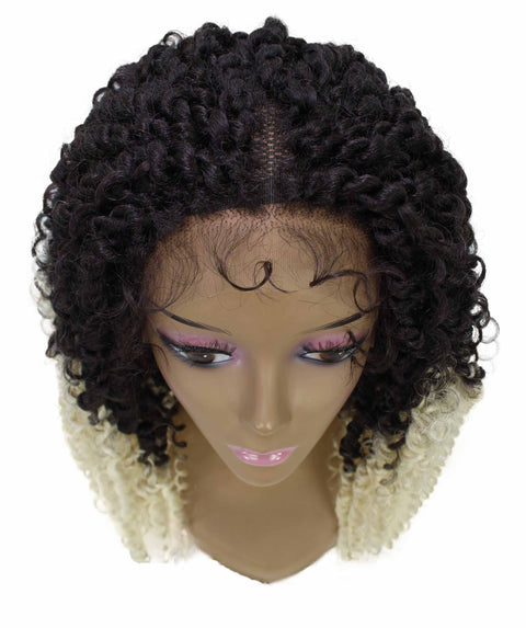 Tierra  Blonde Ombre Twisted Braids Lace Wig