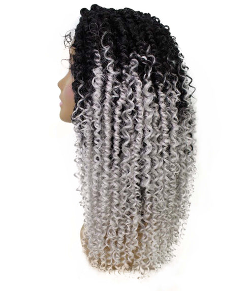 Tierra  Grey Ombre Braids Lace Wig
