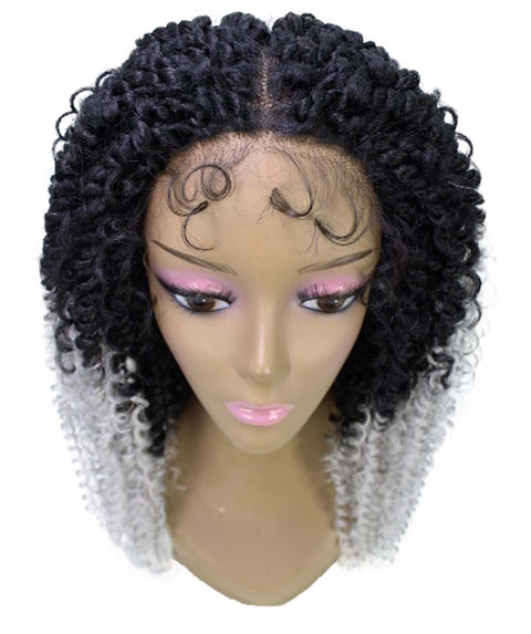 Tierra  Grey Ombre Braids Lace Wig