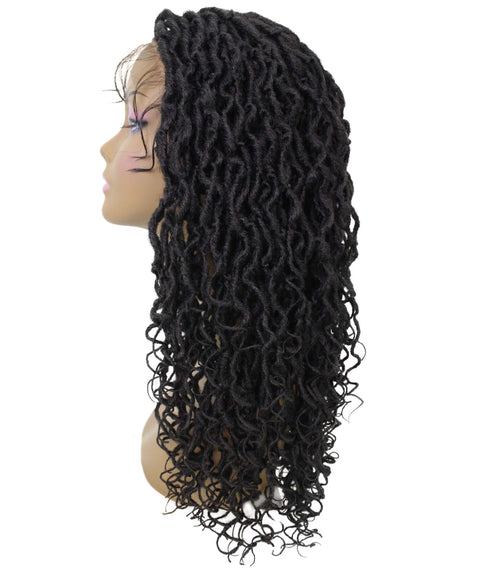 Diamond Dark Brown Locs Lace Wig