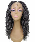 Diamond Charcoal Grey Locs Lace Wig