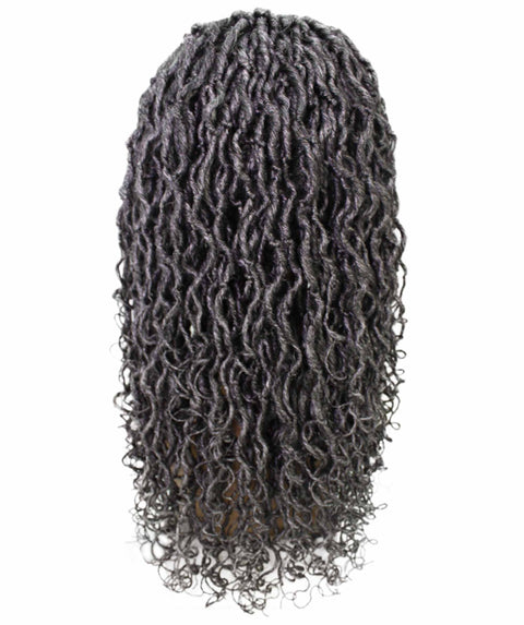 Diamond Charcoal Grey Locs Lace Wig