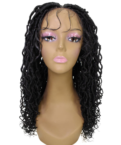 Diamond Salt and Pepper Grey Locs Lace Wig