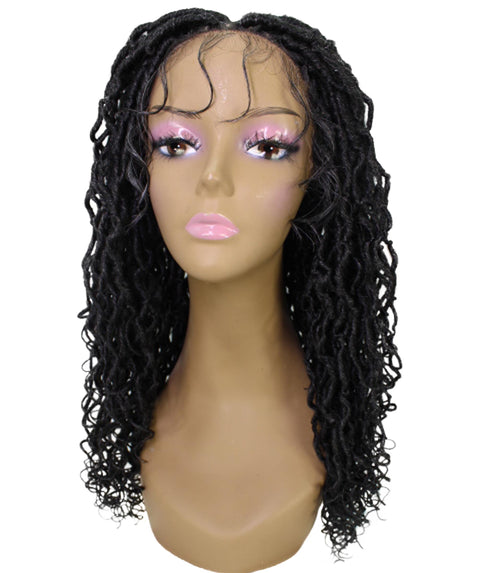 Diamond Salt and Pepper Grey Locs Lace Wig