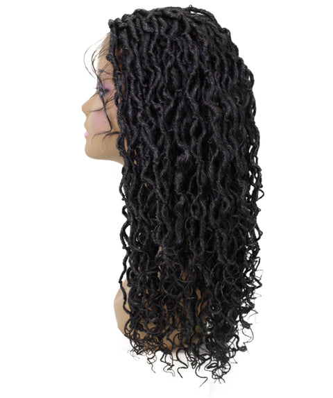 Diamond Salt and Pepper Grey Locs Lace Wig