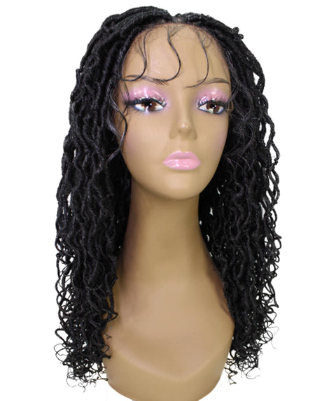 Diamond Salt and Pepper Grey Locs Lace Wig