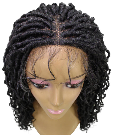 Diamond Salt and Pepper Grey Locs Lace Wig