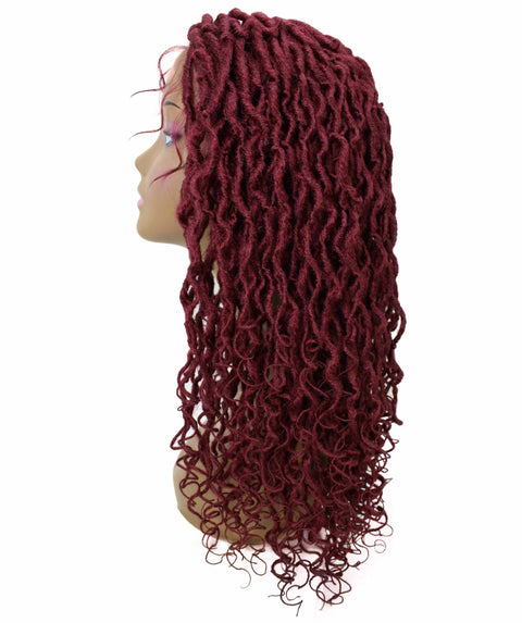 Diamond Burgundy Locs Lace Wig