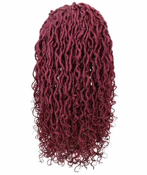 Diamond Burgundy Locs Lace Wig