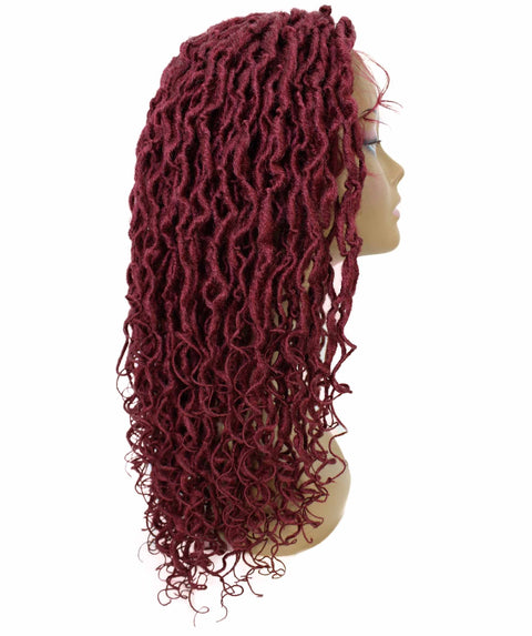 Diamond Burgundy Locs Lace Wig