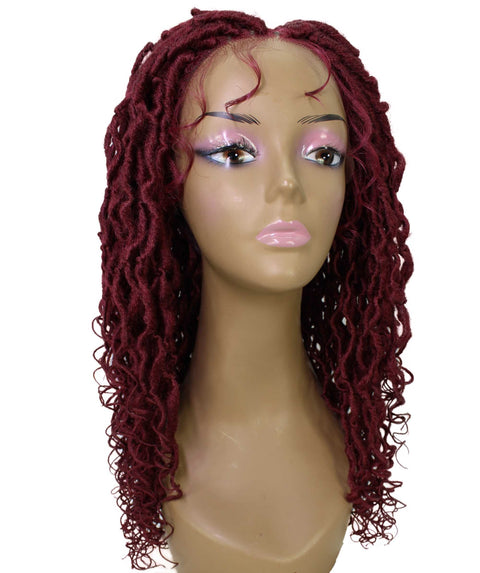 Diamond Burgundy Locs Lace Wig