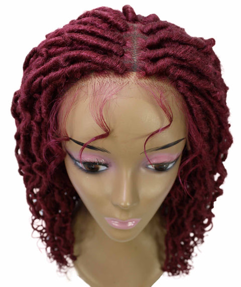 Diamond Burgundy Locs Lace Wig