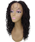 Diamond Deep Red and Black Blend Locs Lace Wig