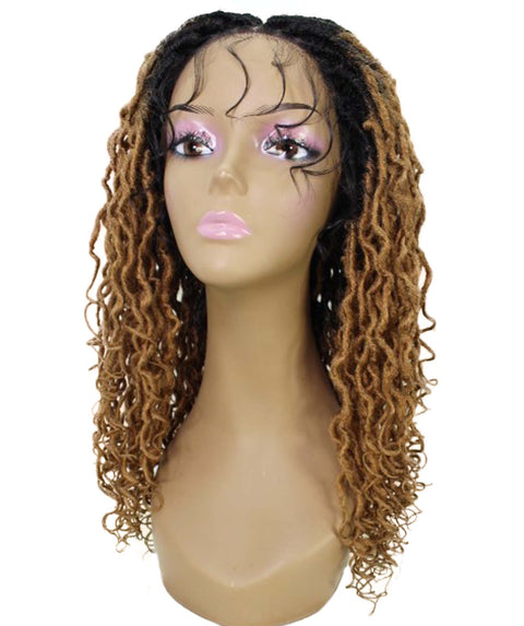 Diamond Honey Blonde Ombre Locs Lace Wig