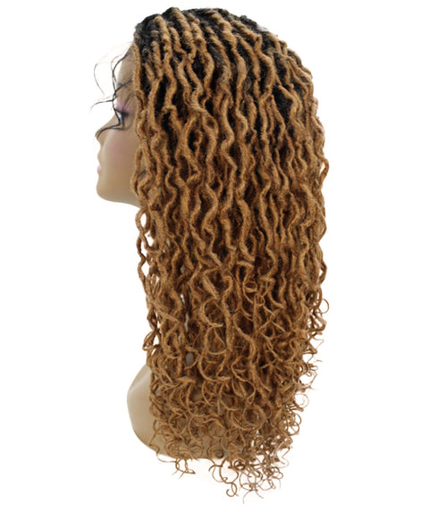 Diamond Honey Blonde Ombre Locs Lace Wig