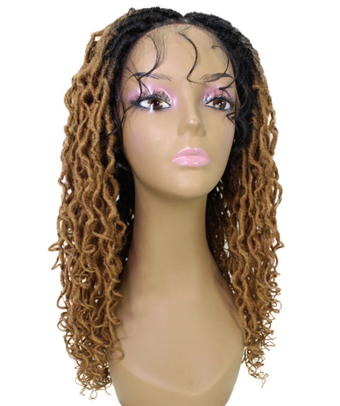 Diamond Honey Blonde Ombre Locs Lace Wig