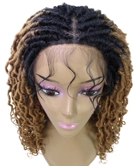 Diamond Honey Blonde Ombre Locs Lace Wig