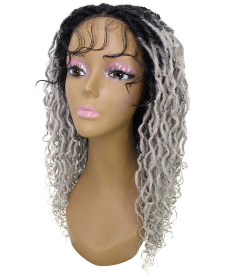 Diamond Grey Ombre Locs Lace Wig