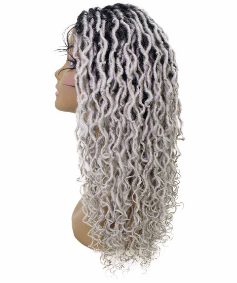 Diamond Grey Ombre Locs Lace Wig