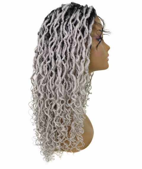 Diamond Grey Ombre Locs Lace Wig