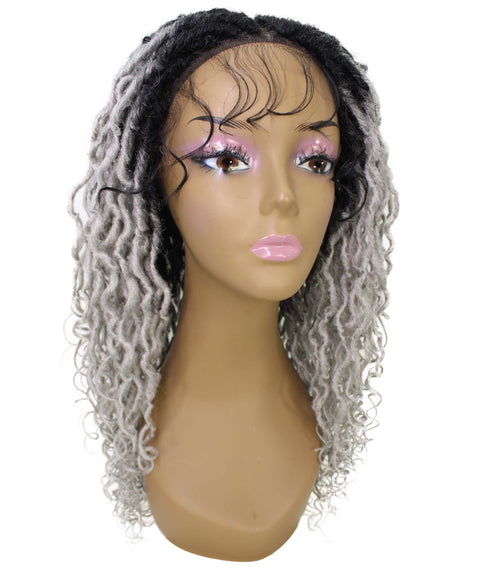 Diamond Grey Ombre Locs Lace Wig