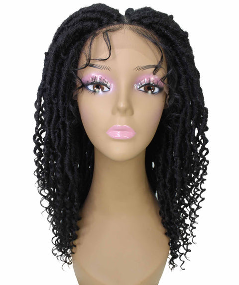Angel Black Locs Twists Lace Wig