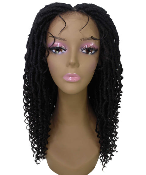 Angel Dark Brown Locs Twists Lace Wig