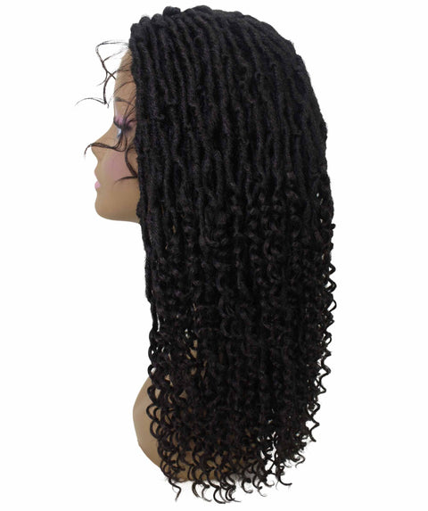 Angel Dark Brown Locs Twists Lace Wig