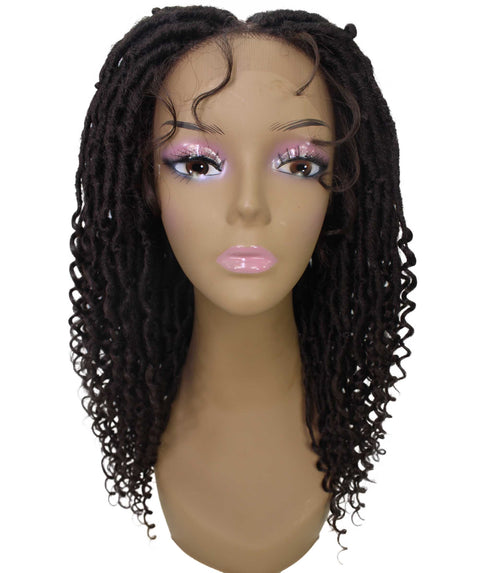 Angel Medium Brown Locs Twists Lace Wig