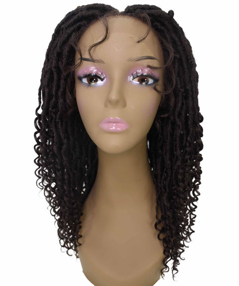 Angel Medium Brown Locs Twists Lace Wig