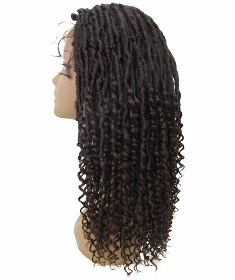 Angel Medium Brown Locs Twists Lace Wig