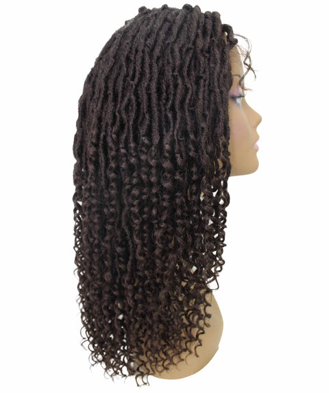 Angel Medium Brown Locs Twists Lace Wig