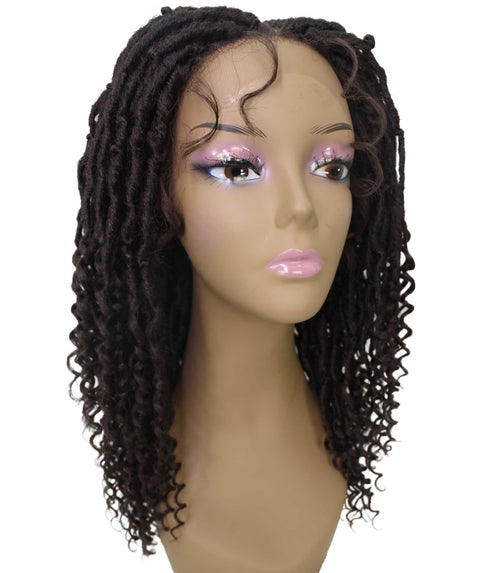 Angel Medium Brown Locs Twists Lace Wig
