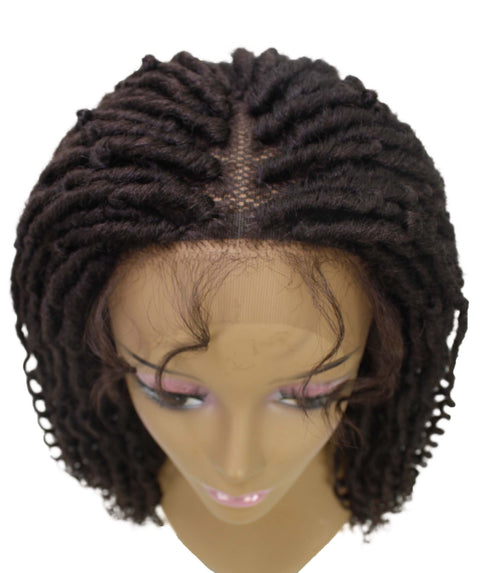 Angel Medium Brown Locs Twists Lace Wig